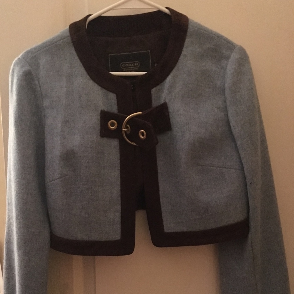 Coach tweed crop jacket- NWOT